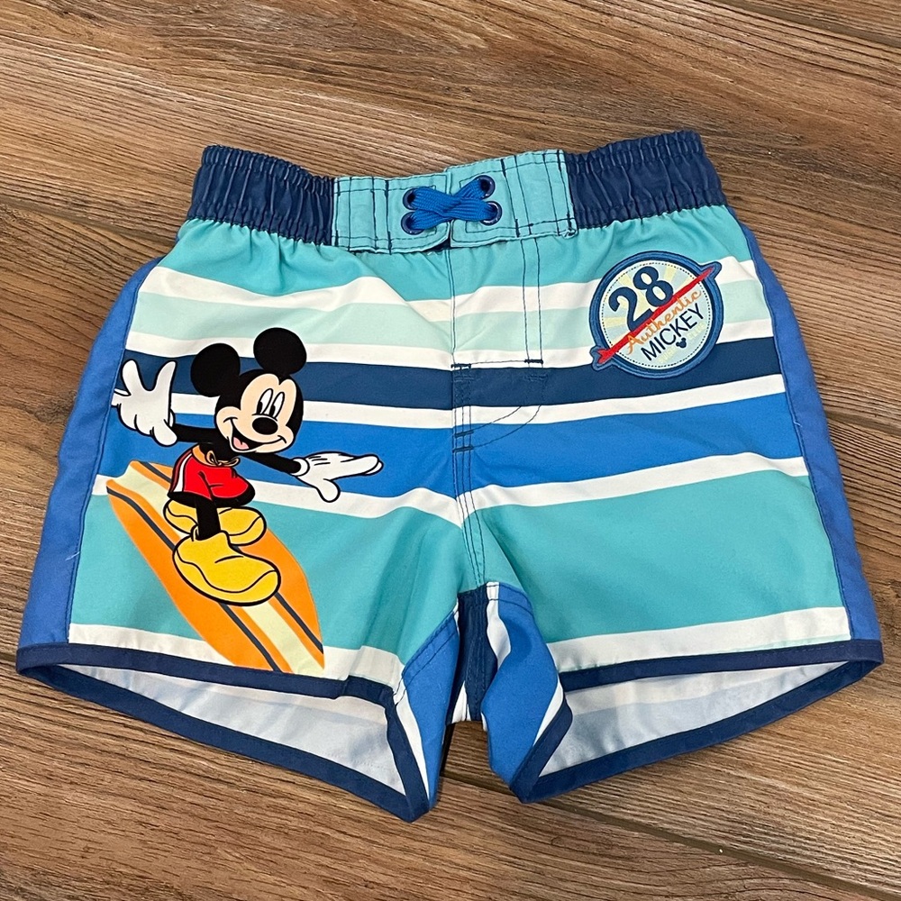 Mickey Mouse boys swim trunks. Boys size 2.